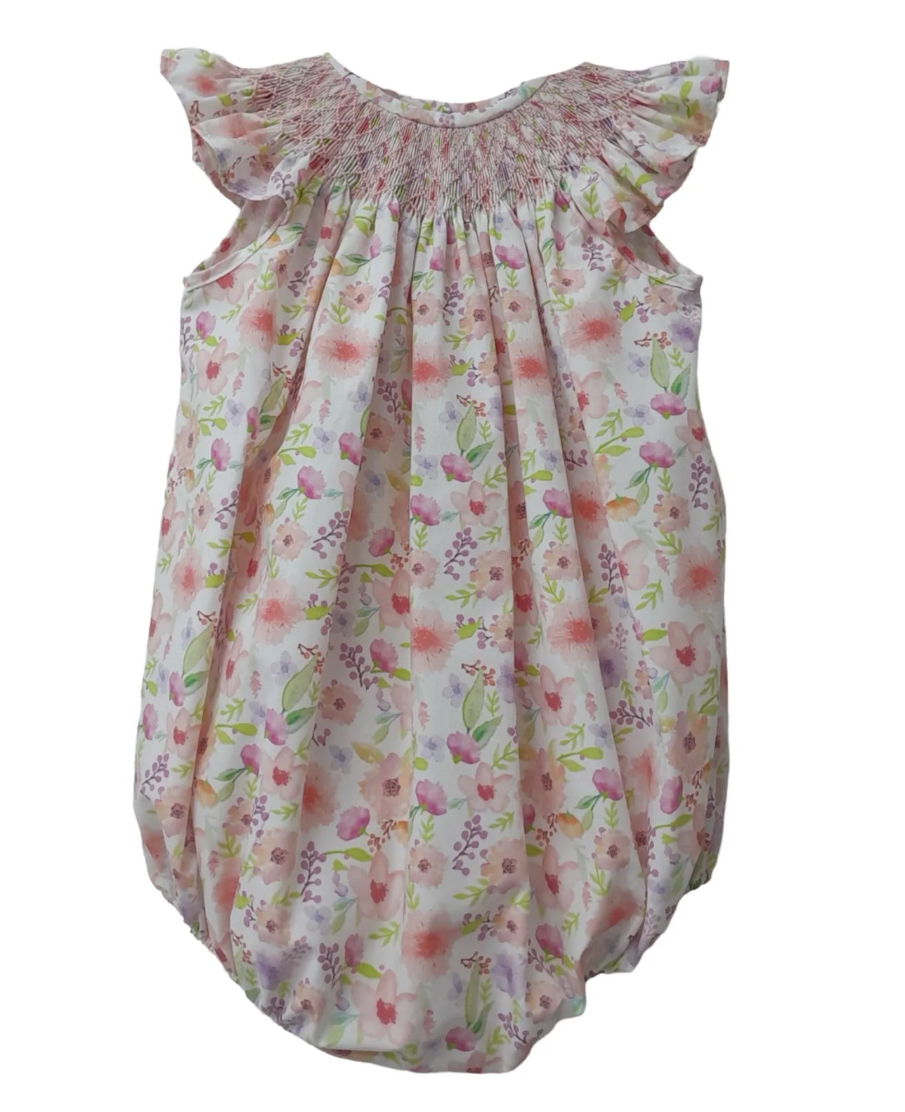Smocked Floral Bubble