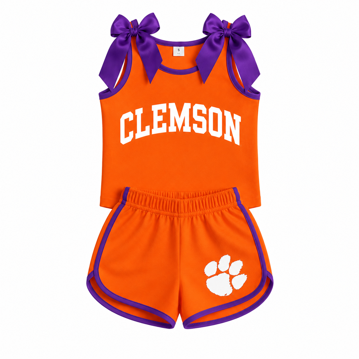 *Pre Order* Clemson Tigers Bow Short Set