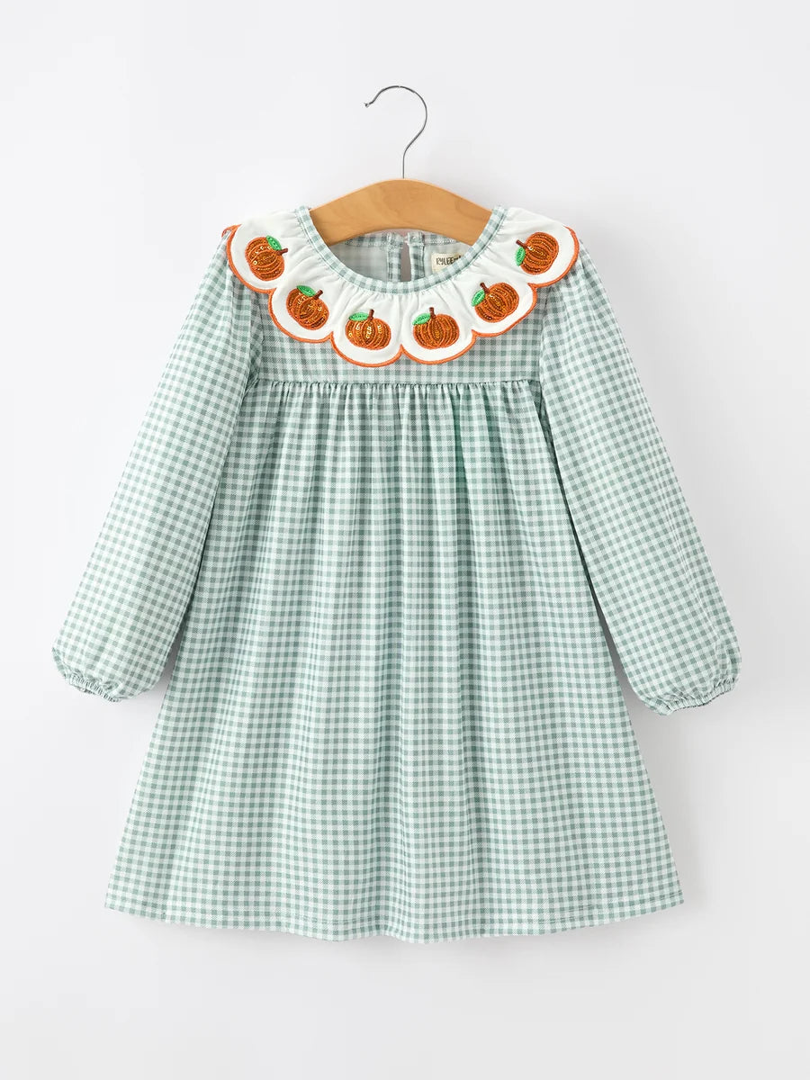 Thanksgiving Pumpkin Collar Dress