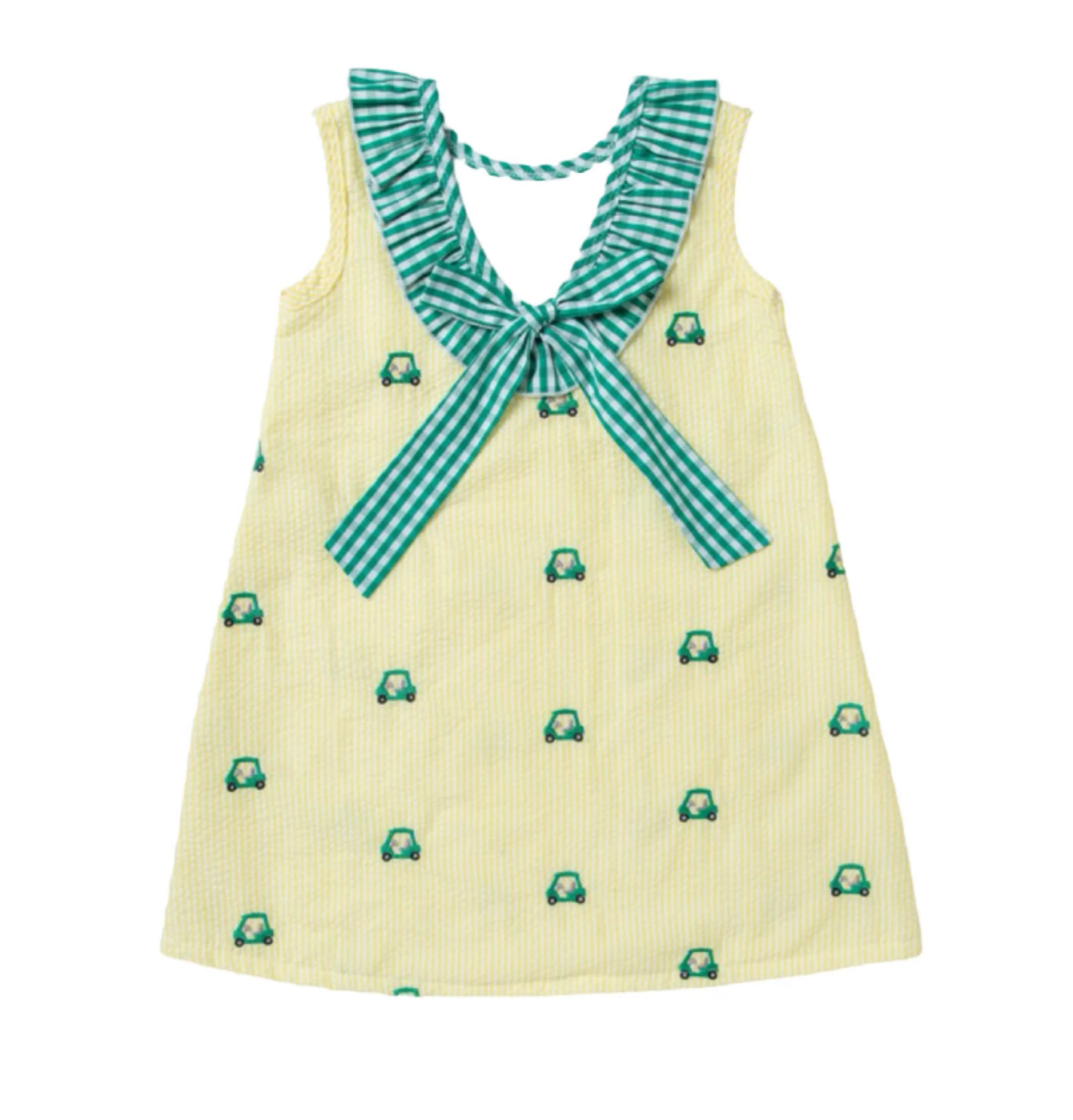 Mini Golf Seersucker Bow Dress