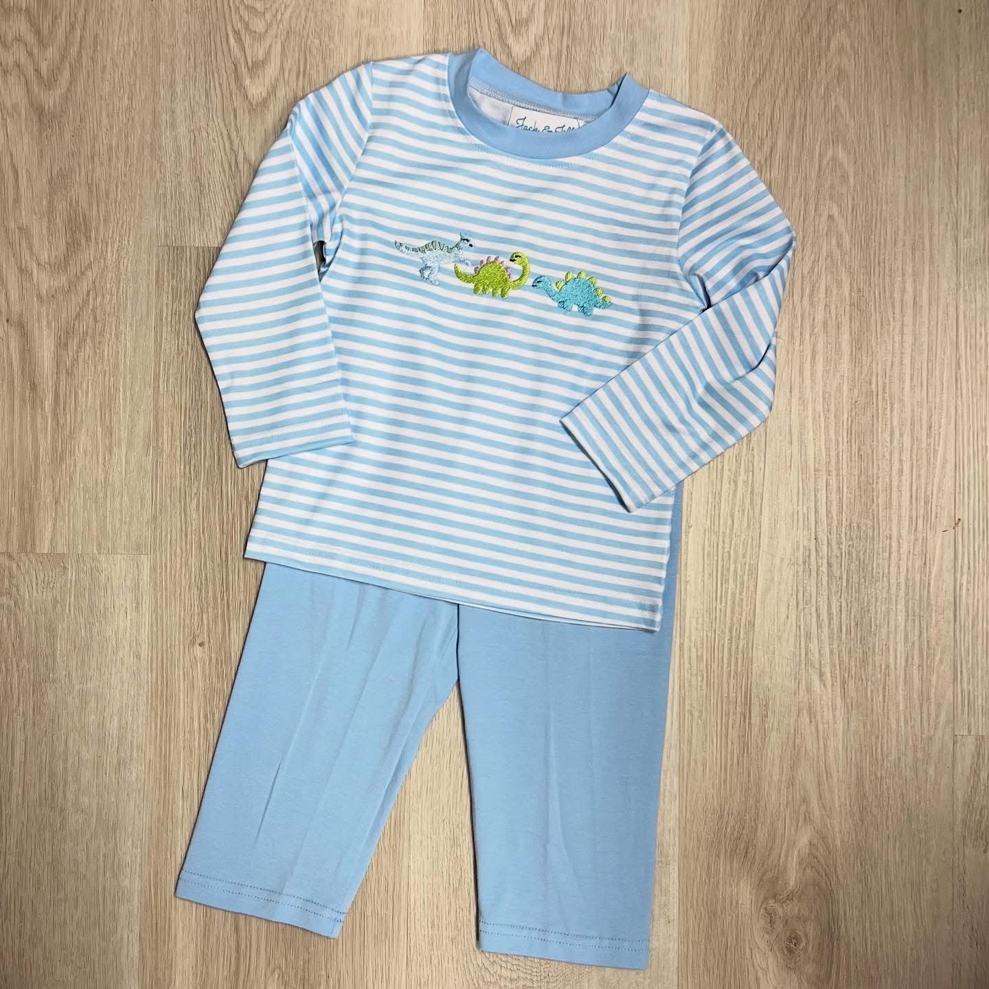 Striped Dinosaur Pant Set