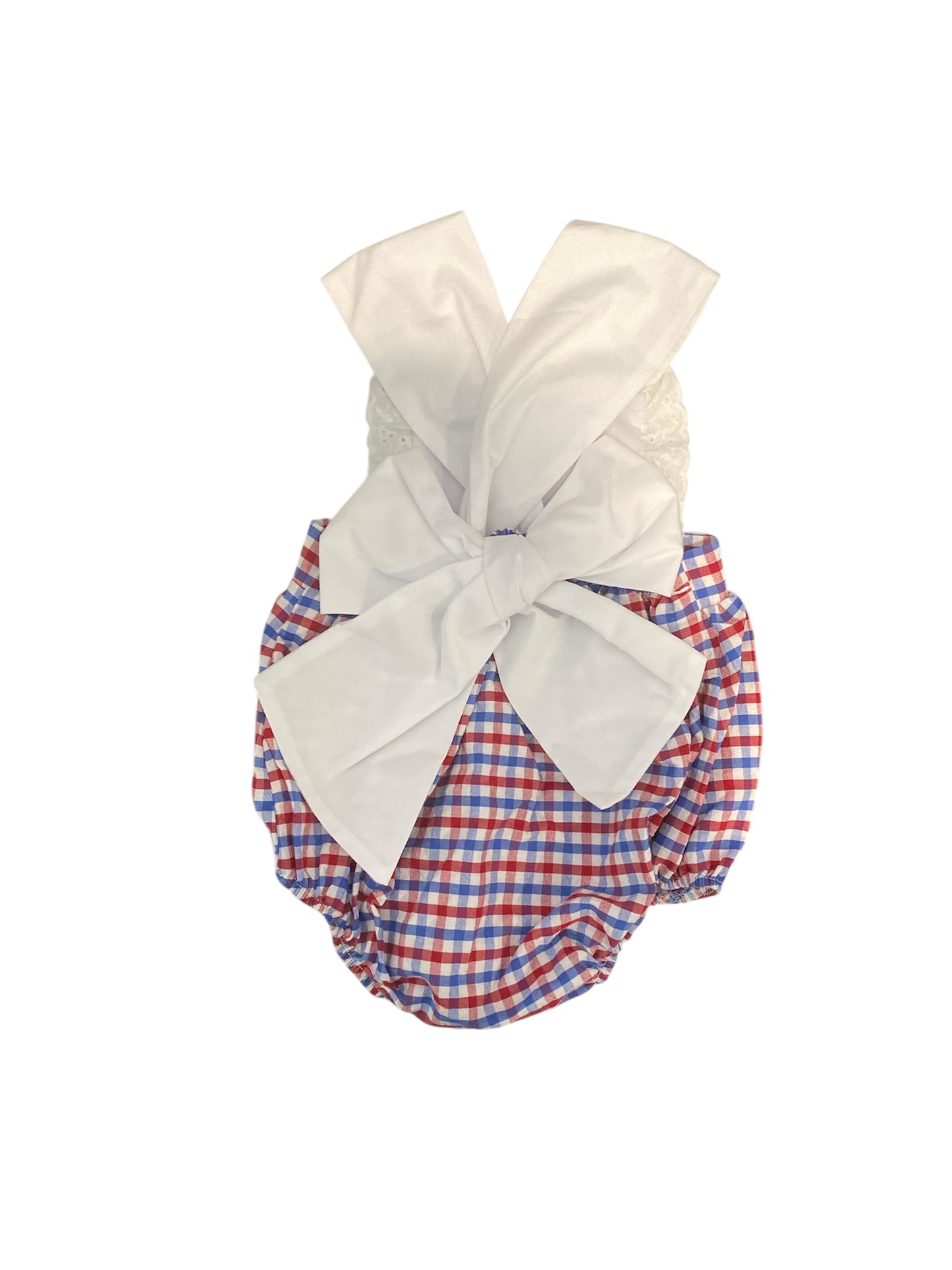 Patriotic Gingham Bow Bubble