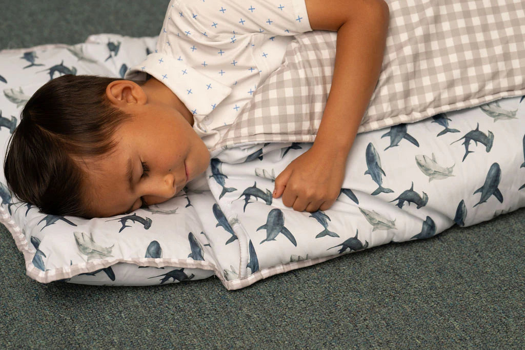 Nap Mat- Sharks (monogram included)