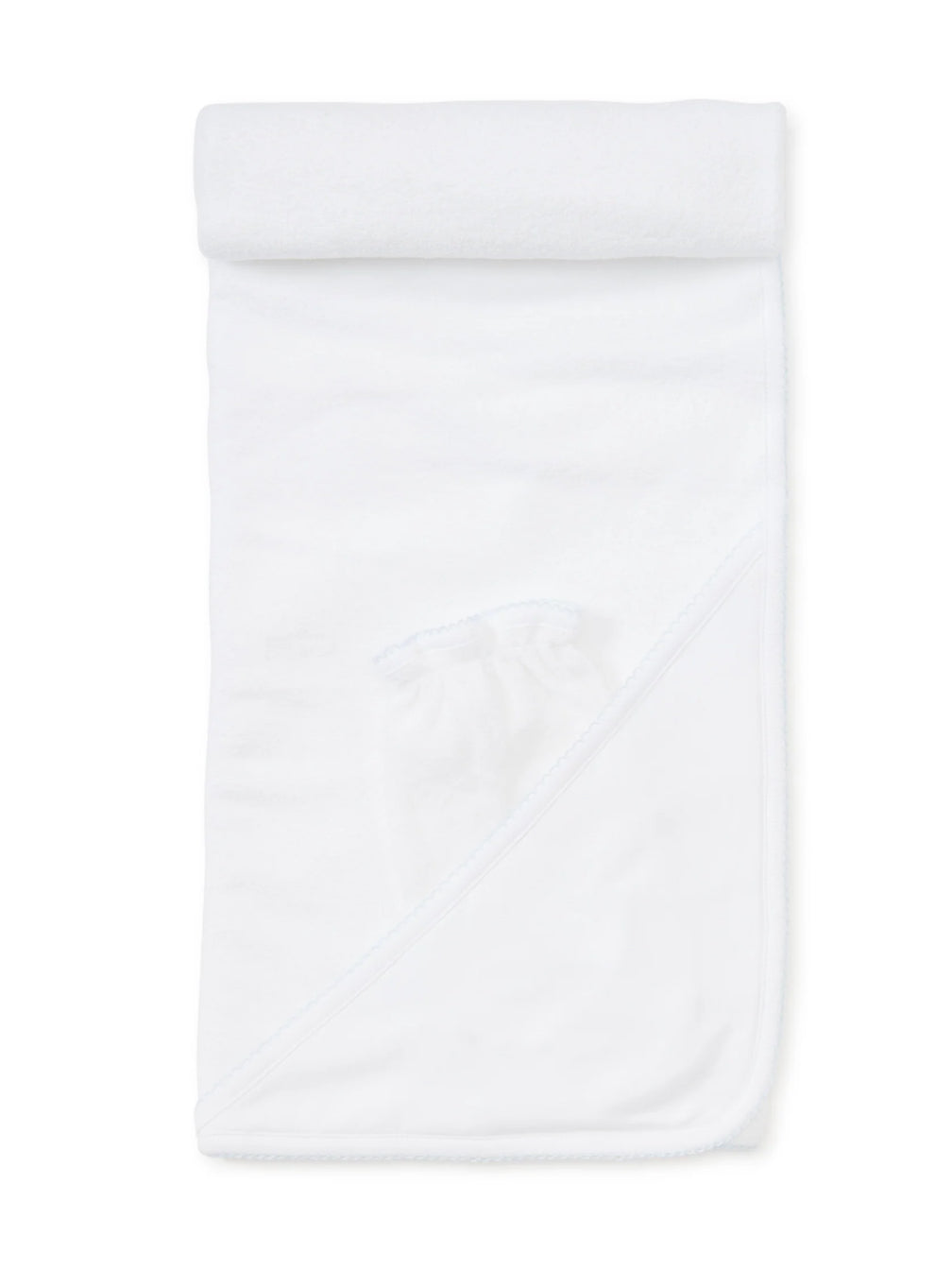 White/Blue Kissy Basics Hooded Towel & Mitt Set