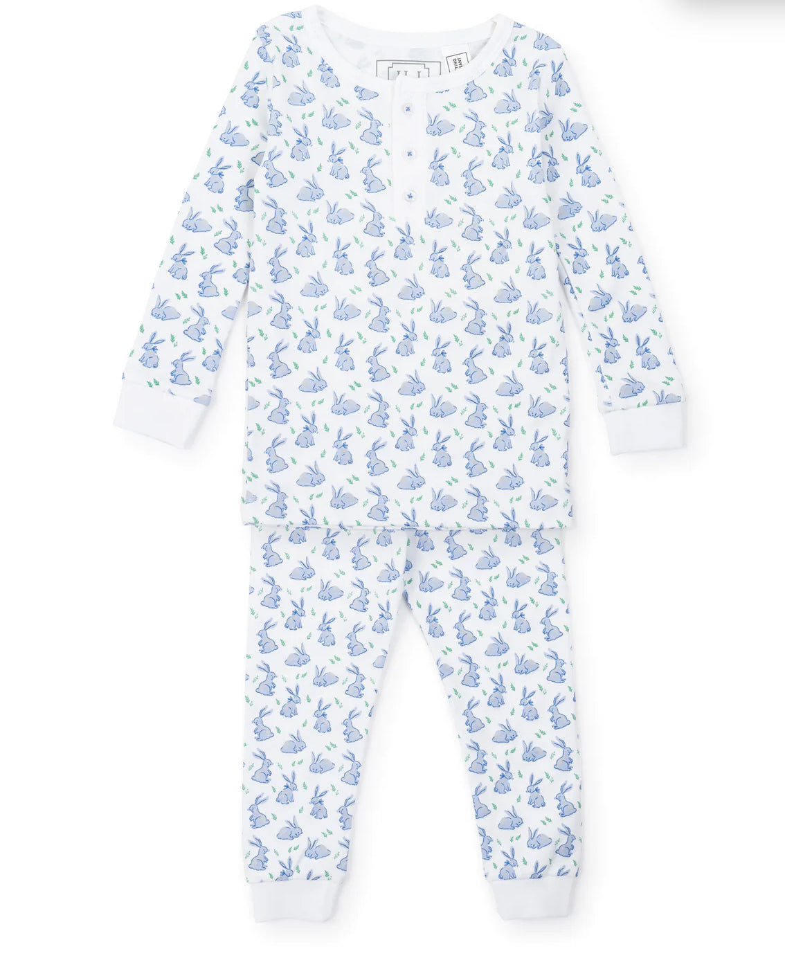 JACK BOYS' PIMA COTTON PAJAMA PANT SET - BUNNY HOP BLUE