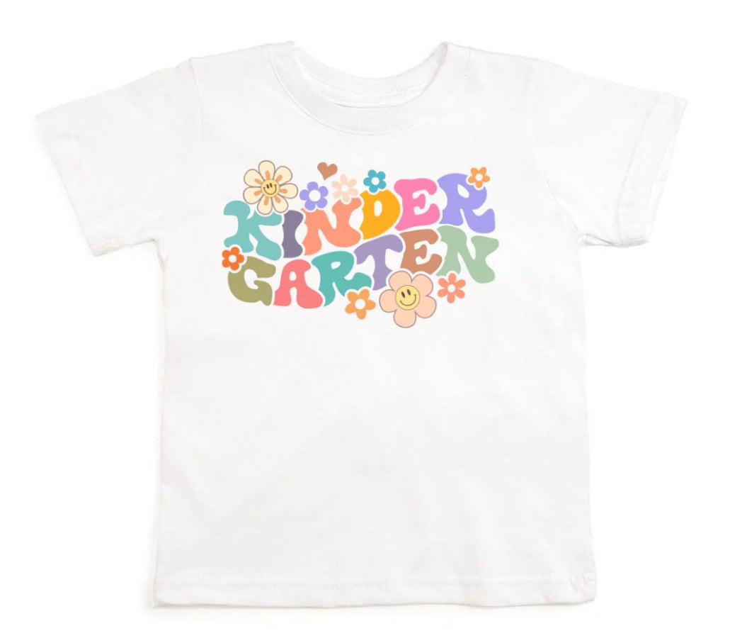 KINDERGARTEN RETRO SHORT SLEEVE T-SHIRT - WHITE