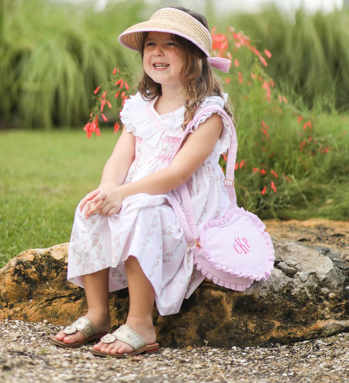 Sconset Straw Bow Visor (Girls)