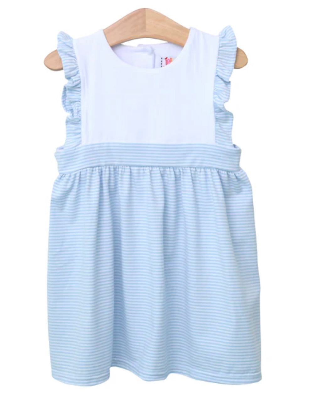 Sophia Dress- Light Blue Stripe