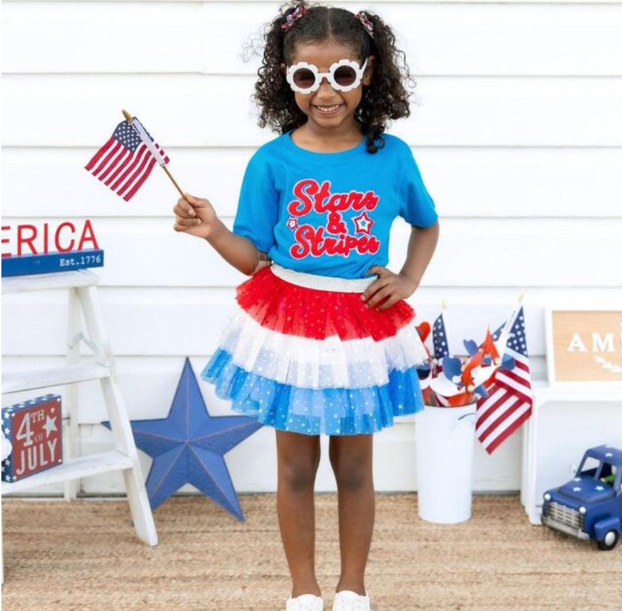 Red, white, and blue Tutu