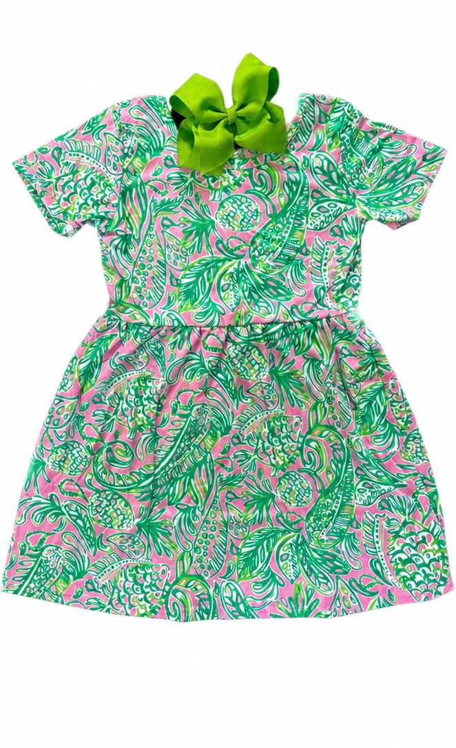 Girls Mock Lilly Sundress- Pineapple Dreams