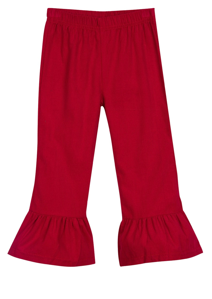 Girl's Corduroy Ruffle Pants