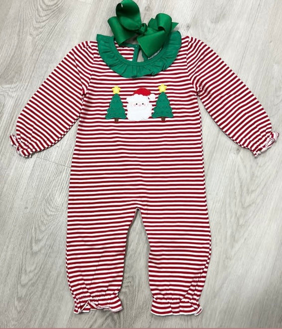 Red Stripped Santa Romper