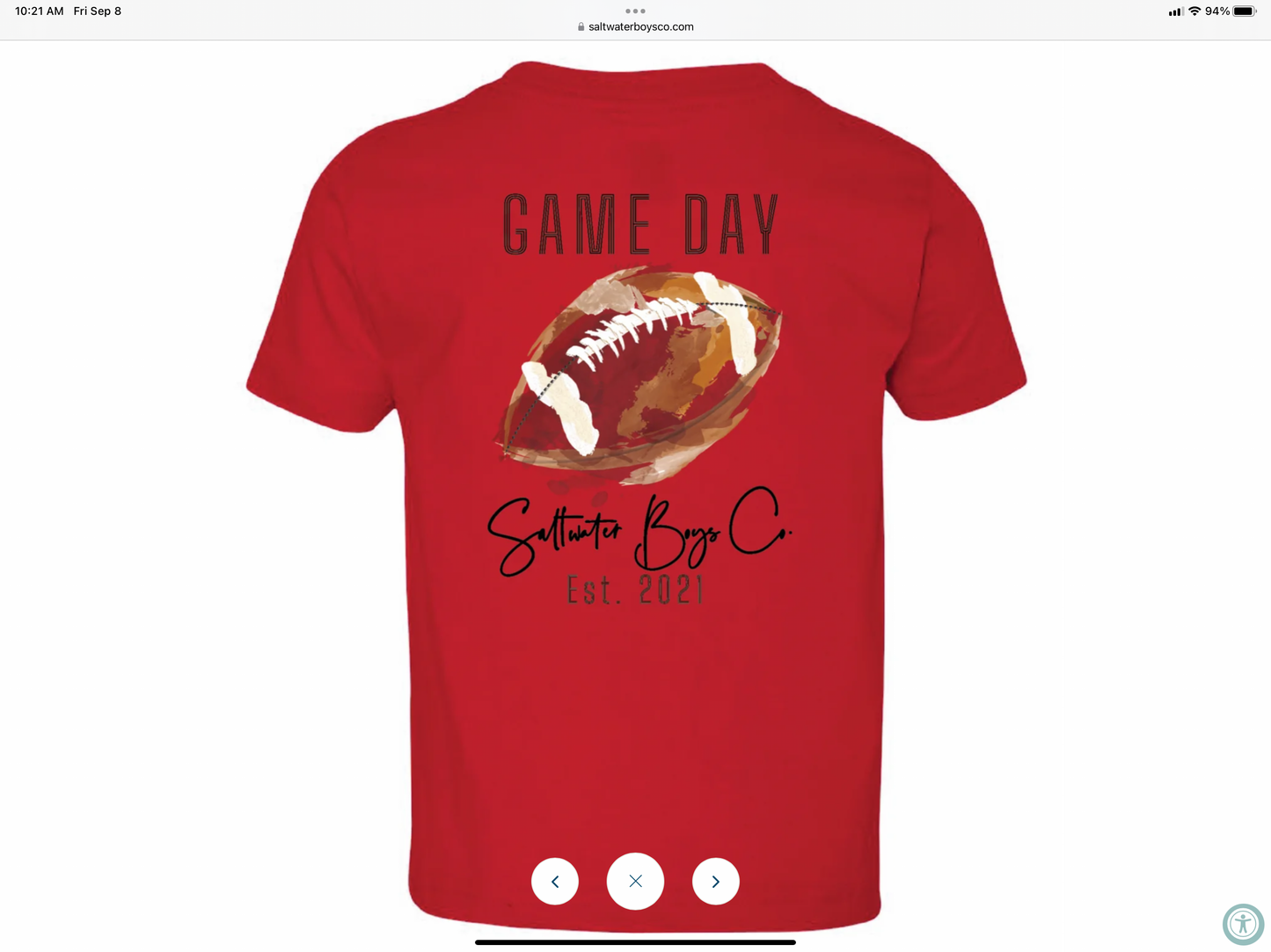 WATERCOLOR FOOTBALL SHORT SLEEVE TEE