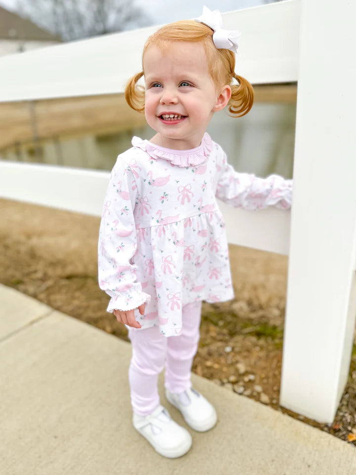 James & Lottie Sally Knit Legging Set, Swan