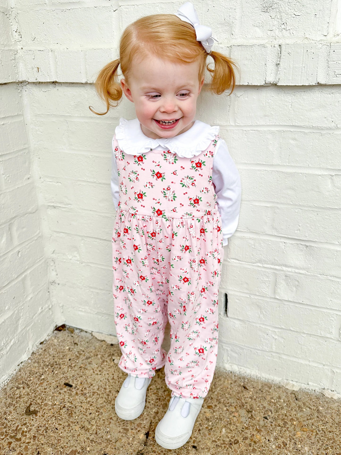 James & Lottie Adair Knit Long Bubble, Christmas Floral