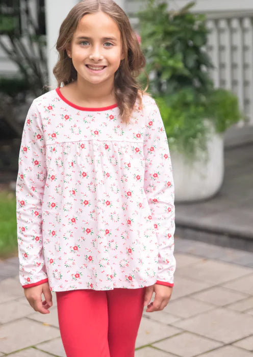 James & Lottie Greta Knit Legging Set, Christmas Floral