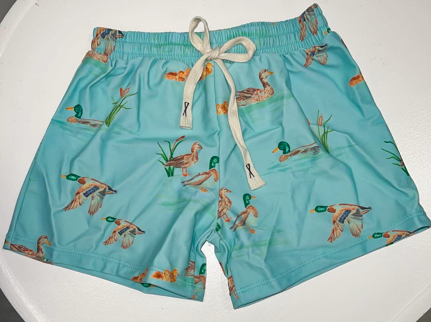 Boys Teal Duck Performance Shorts
