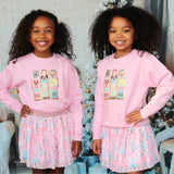 Nutcracker Patch Christmas Sweatshirt - Pink