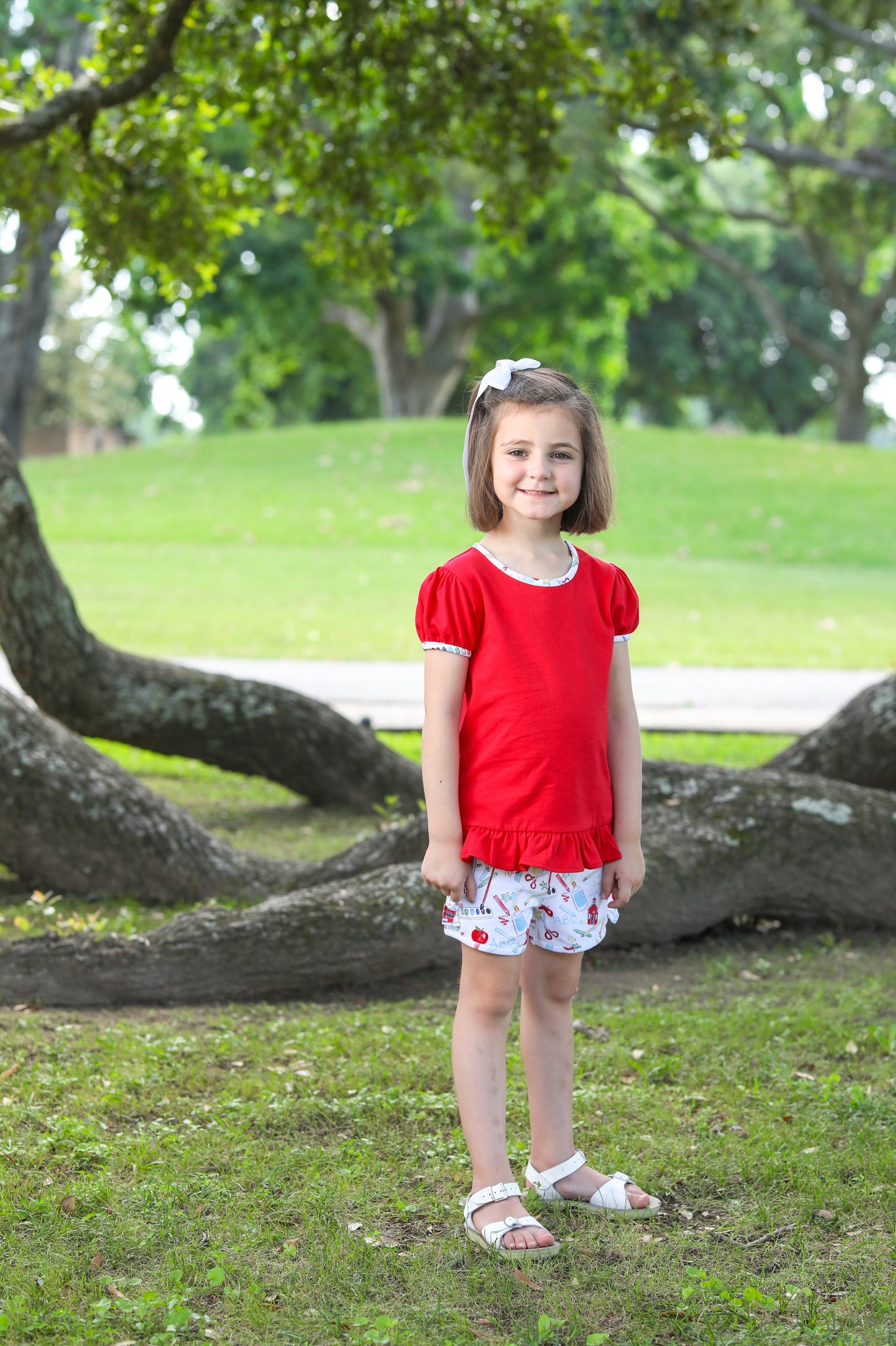 School Days Ruffle Short Set