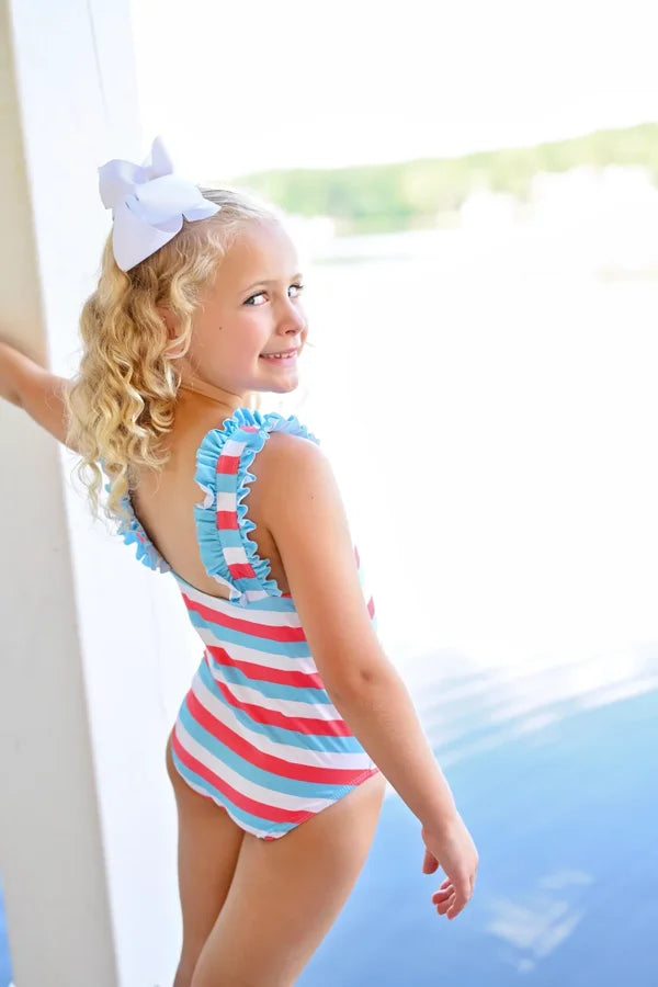 James & Lottie Greta Swim Patriotic Stripe
