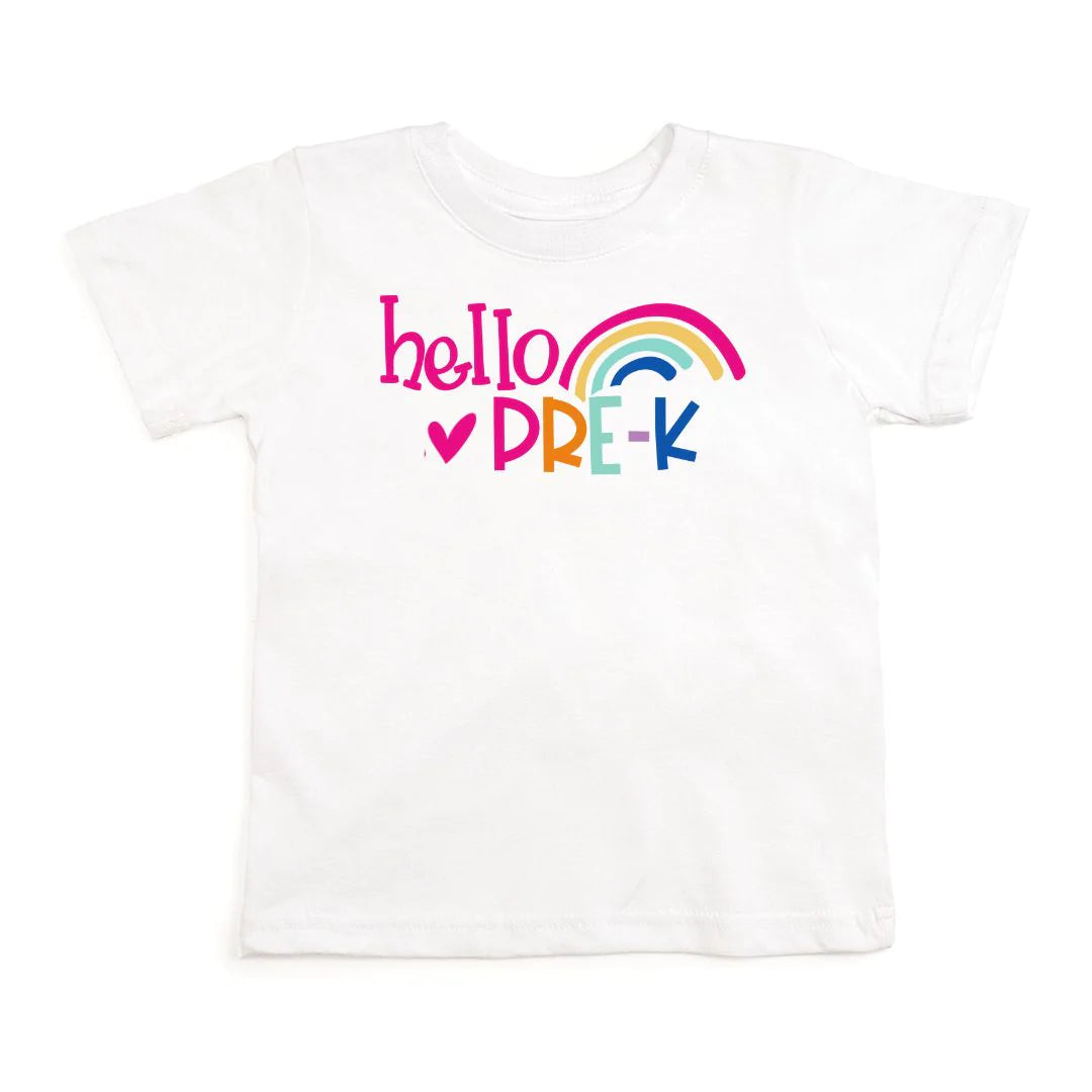 HELLO PRE-K SHORT SLEEVE T-SHIRT - WHITE