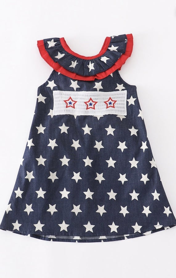 Blue Star Smocked Dress