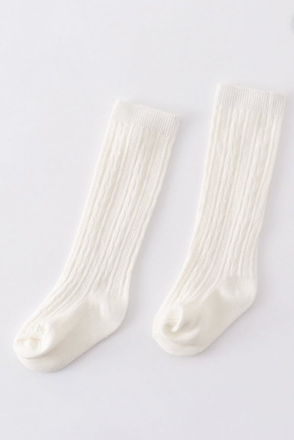 White Knee High Socks