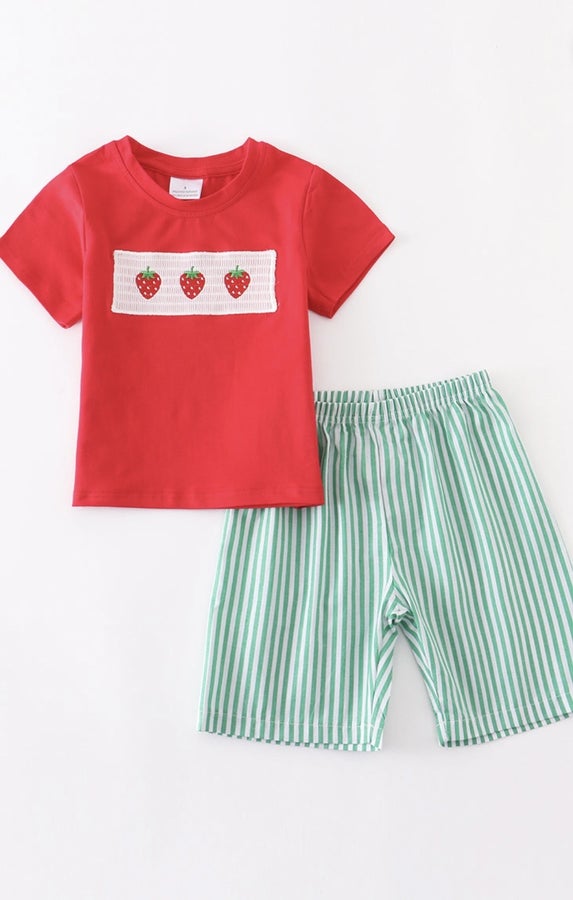 Strawberry Shorts Set