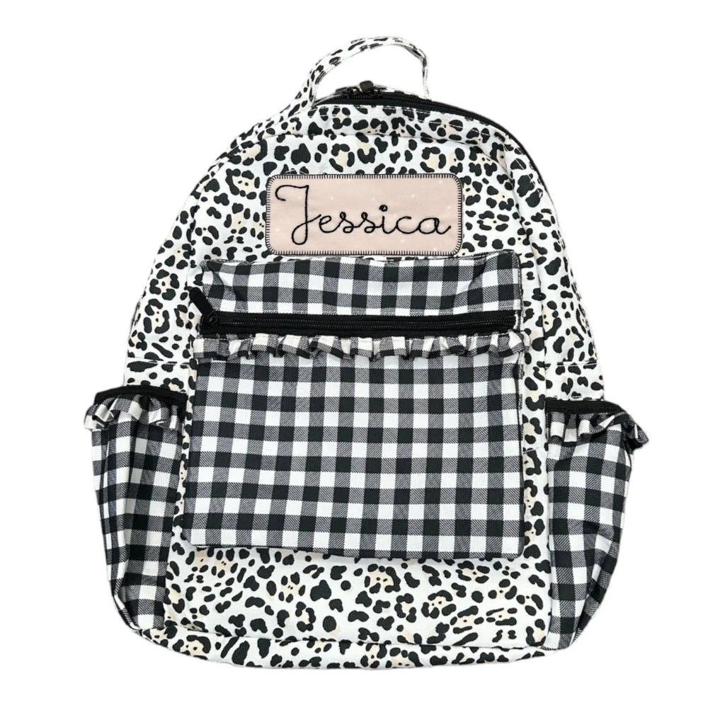 Backpack- Leopard (monogram included)