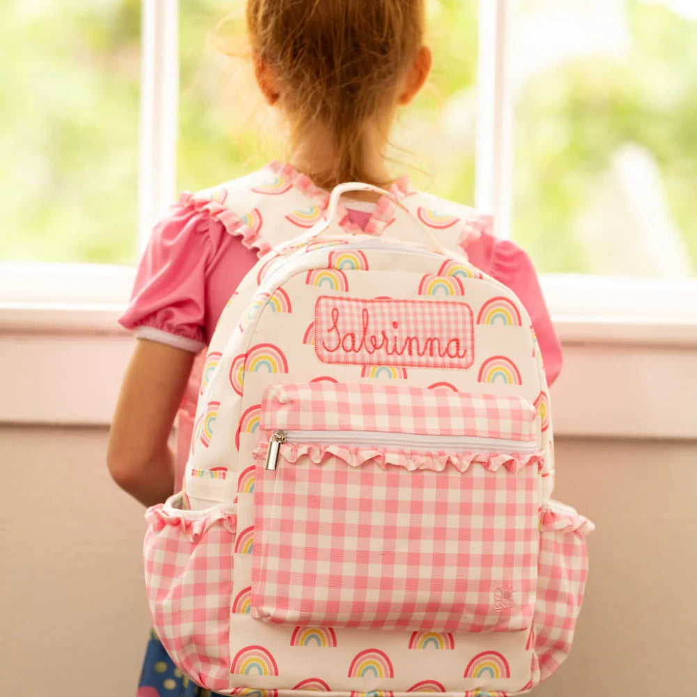 Backpack- Rainbows (monogram included)