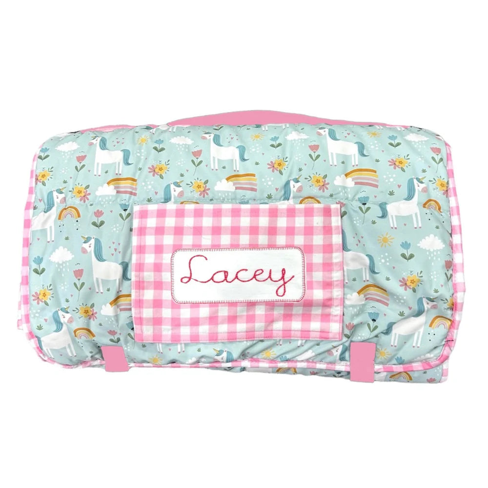 Nap Mat- Unicorns (monogram included)