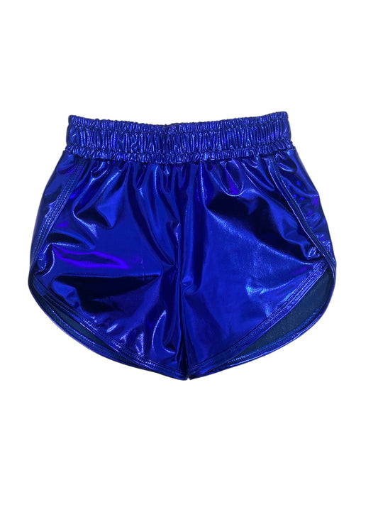 Royal Blue Metallic Shorts