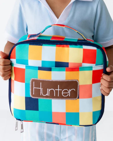Boys Checkered Lunch Bag (monogram included)