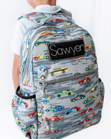 Race Cars Backpack (monogram included)