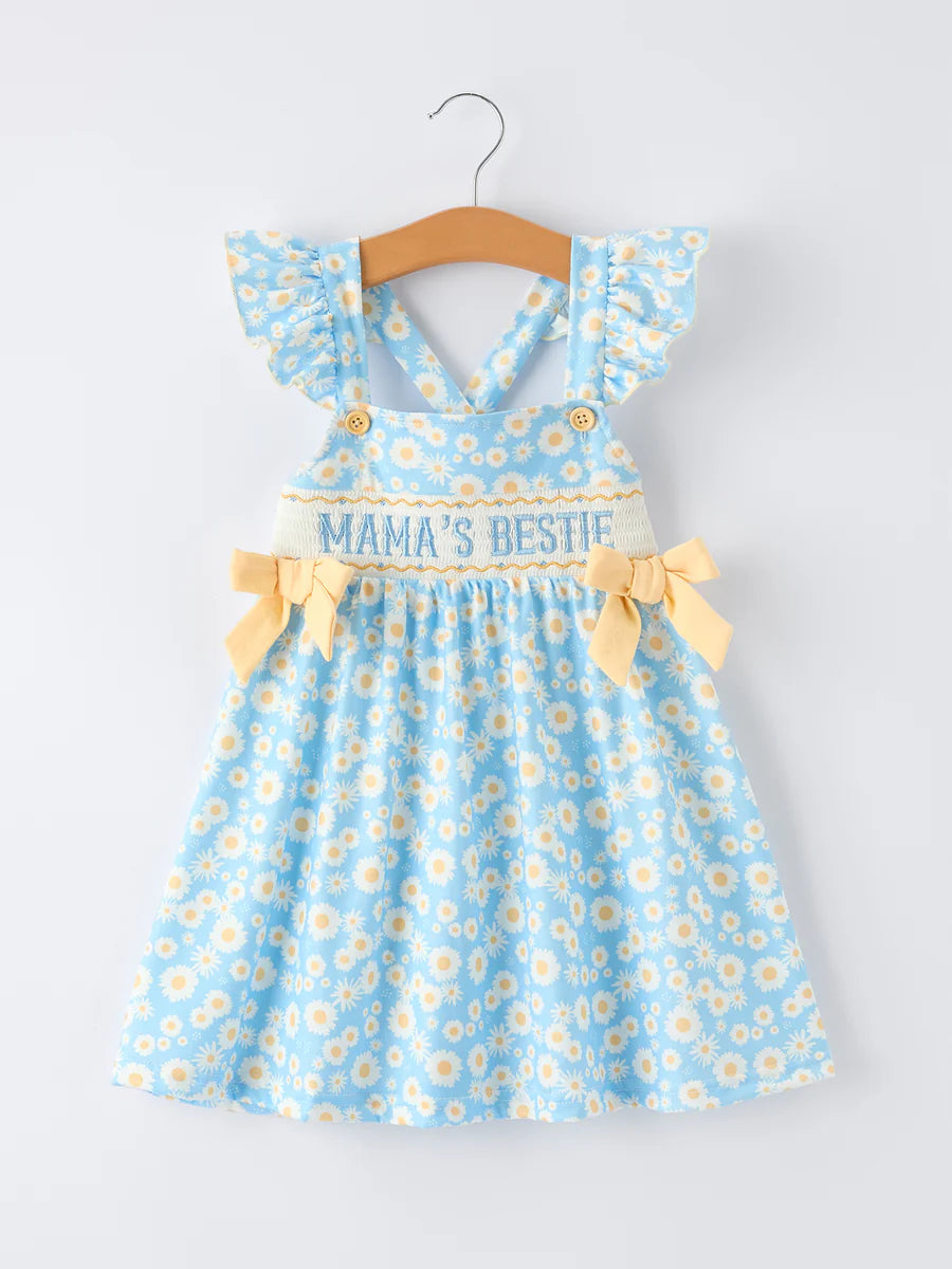 Mama's Bestie Smocked Ruffle Dress