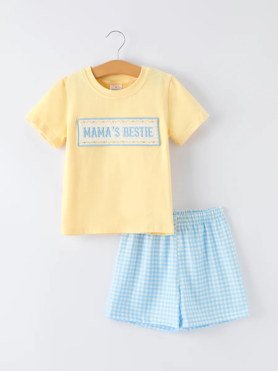 Mama's Bestie Boys Short Set