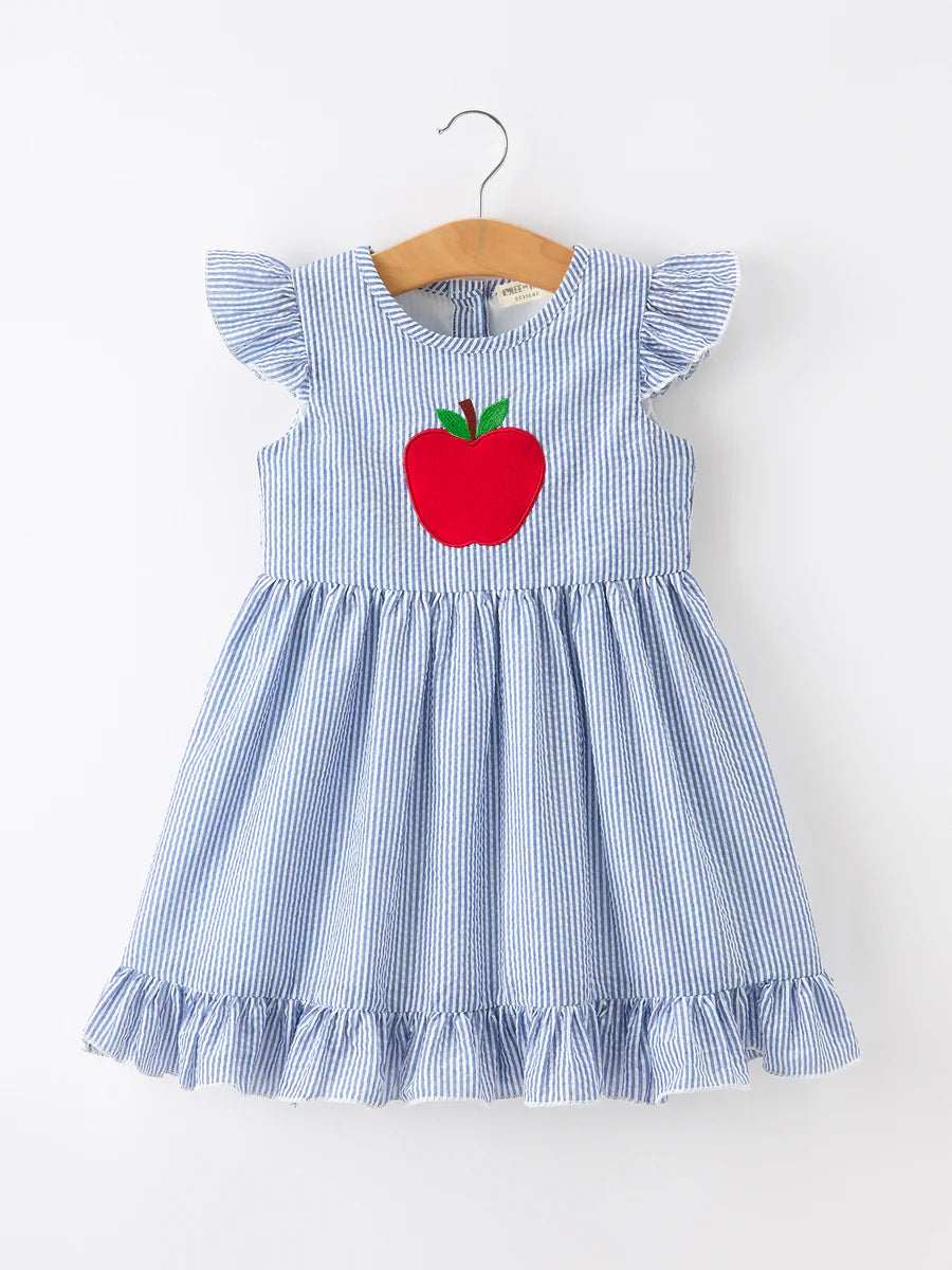 Back to School Apple Applique Dress