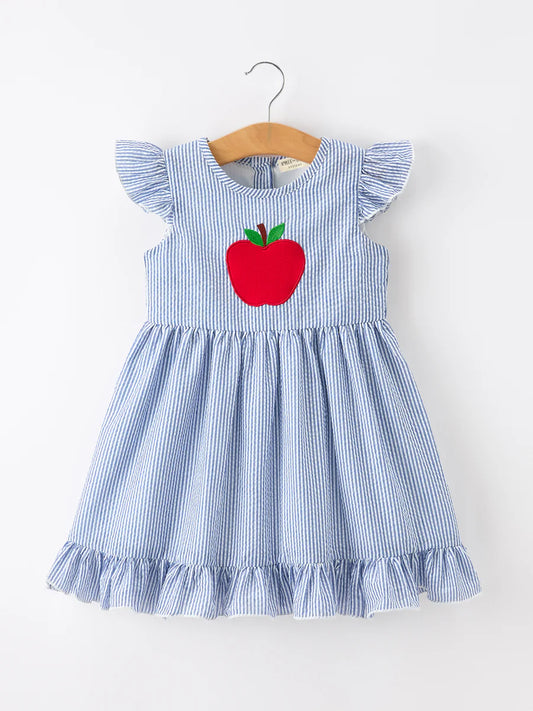 Back to School Apple Applique Dress