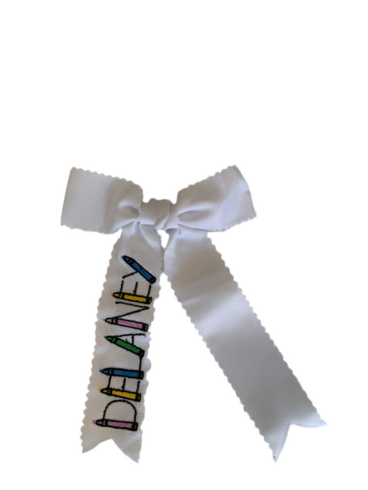 Monogrammed Preppy Bow