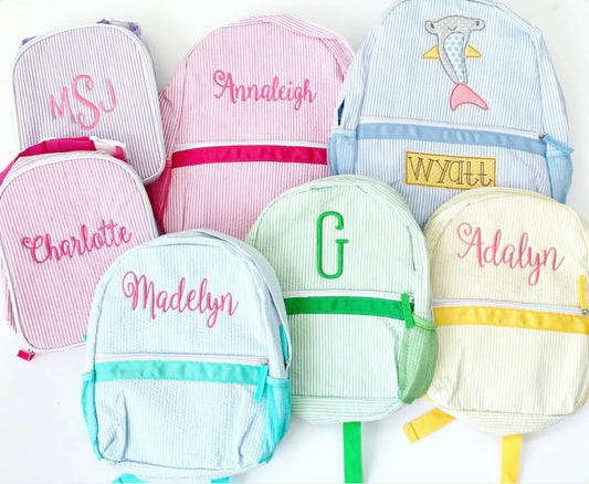 Seersucker Toddler Size Backpack