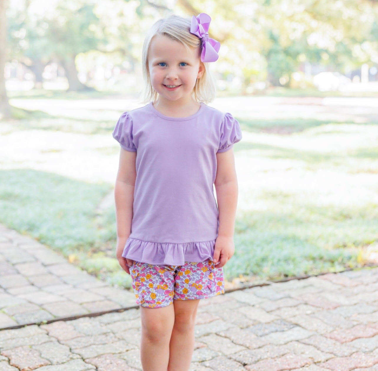 Fall Floral Short Set