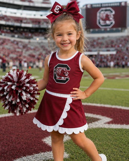 Gamecock Scalloped Cheer Skort