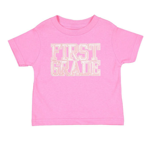 Sweet Wink First Grade Sequin Patch Short Sleeve T-Shirt