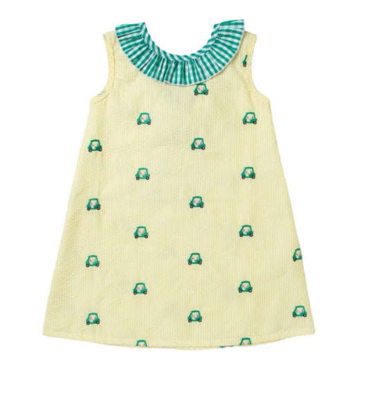 Mini Golf Seersucker Bow Dress