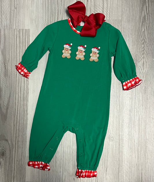 Girl’s Gingerbread Romper