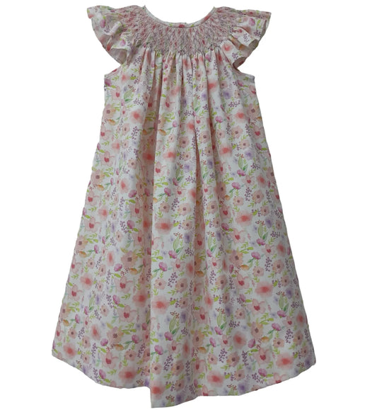 Smocked Floral Dress