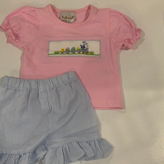 Smocked Easter Seersucker Set