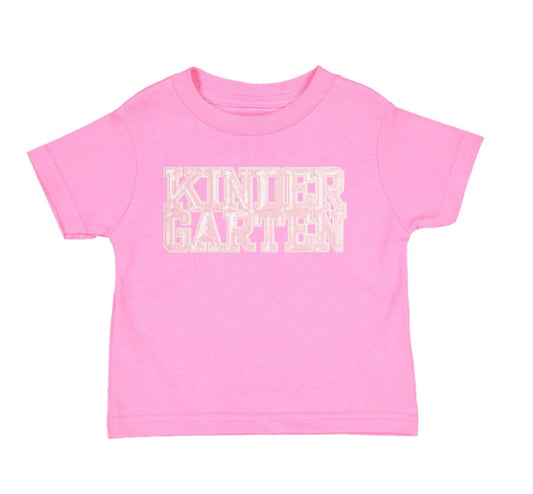 Sweet Wink Kindergarten Sequin Patch Short Sleeve T-Shirt