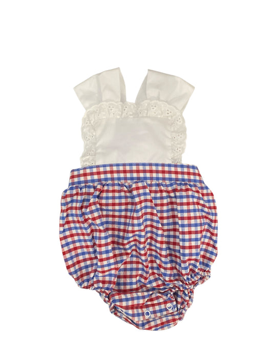 Patriotic Gingham Bow Bubble