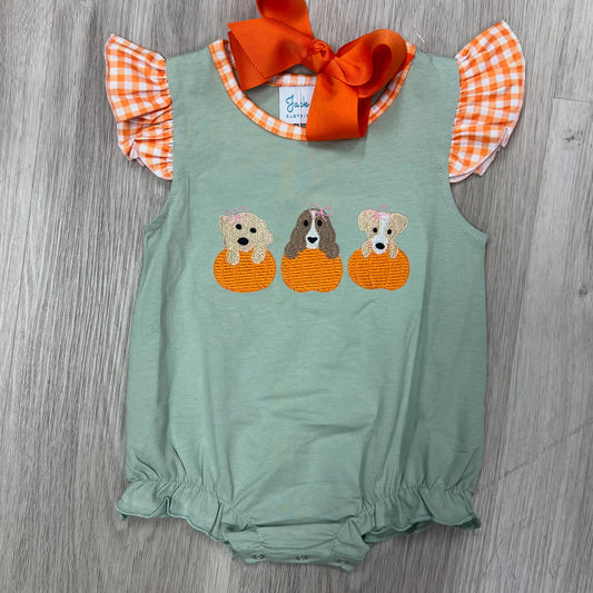 Girls Puppies & Pumpkins Bubble
